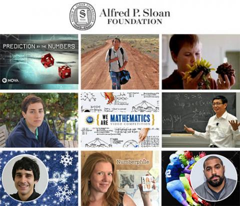 Logo for the The Alfred P. Sloan Foundation with thumbnails of nine videos 