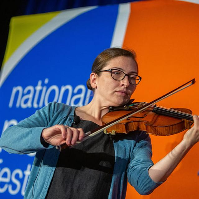 Lillian Pierce playing violin at 2019 festival