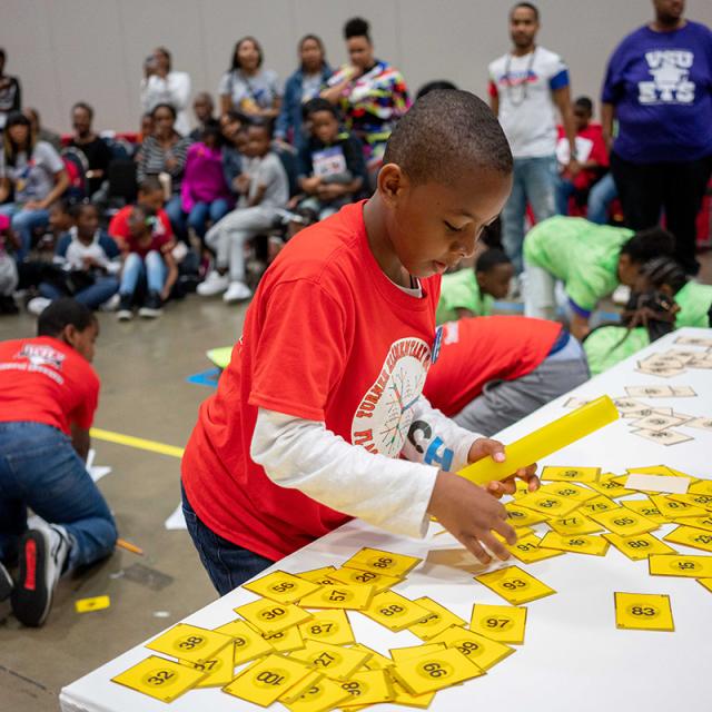 2019 festival attendees participating in flagway games