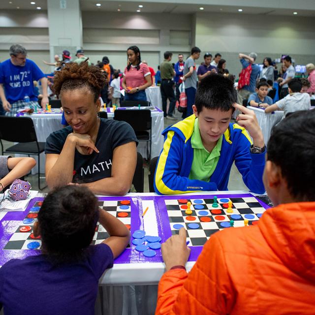 2019 Festival attendees play board games