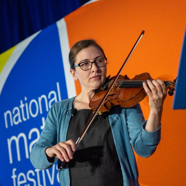 2019 festival presenter Lillian Pierce plays violin