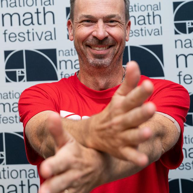 2019 Festival Presenter James Tanton smiles for a picture